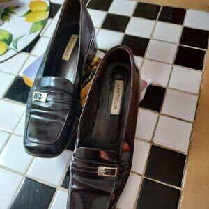 Ann Taylor Brown Monkstrap Heels (8M).